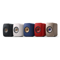 KEF LSX II Cobalt Blue активная беспроводная полочная акустическая система (пара) + напольные стойки KEF S1 Floor Stand (пара)