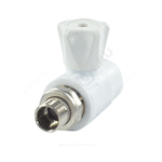 Кран шаровой PP-R белый Дн 20х1/2" НР прямой для радиатора VALFEX 10149020