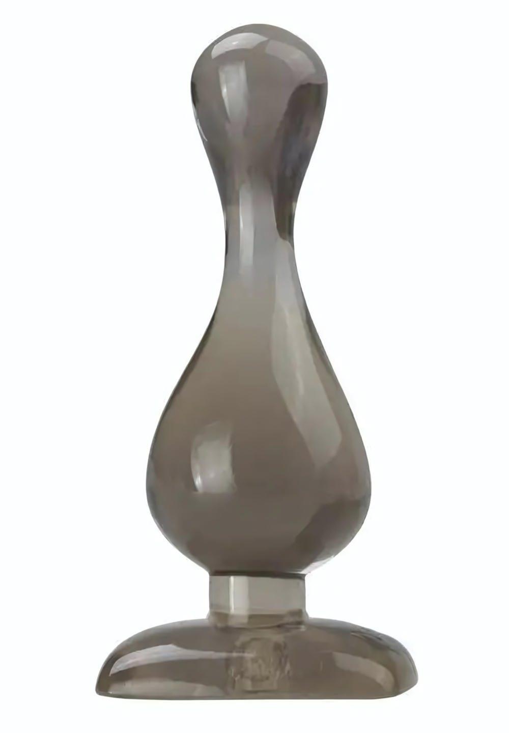 Дымчатый анальный плаг каплевидной формы - 10,5 см. (Цвет: дымчатый)