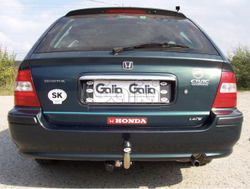 Фаркоп оцинкованный Galia H015A для Honda Civic универсал 1996-2000(паспорт и сертификат в комплекте)(без электрики)
