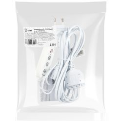 Разветвитель сетевой для линейных светильников ЭРА 3х IEC C7 2pin+timer на 3 точки с таймером 4, 8, 12H 2 м | Аксессуары для фито светильников