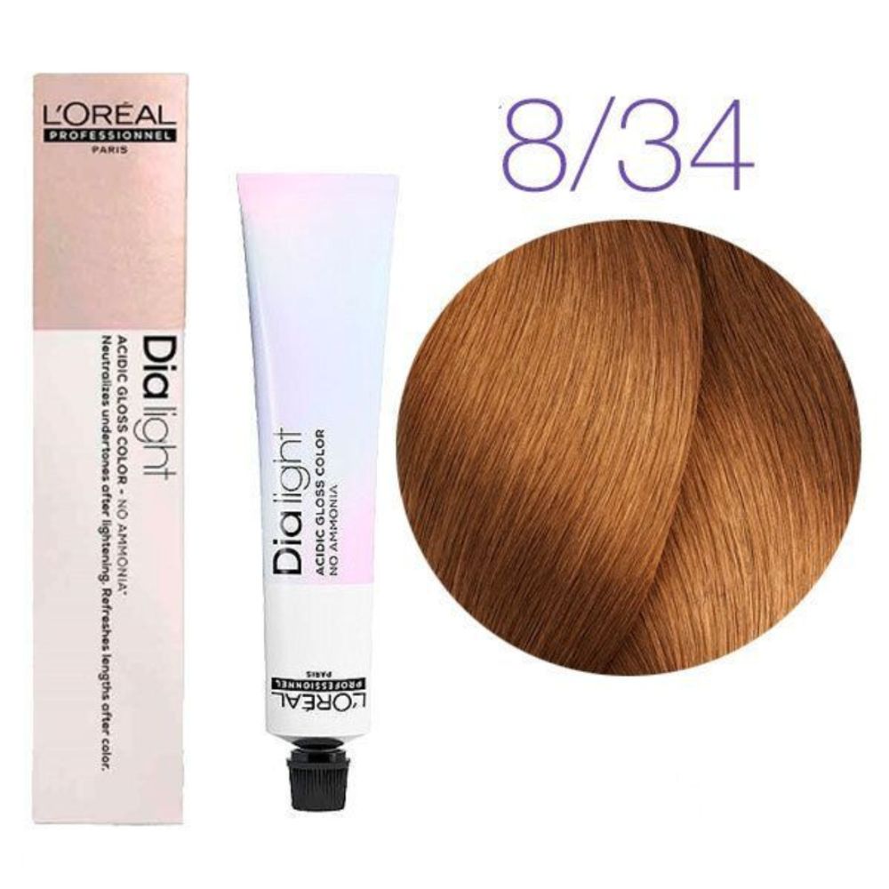 L&#39;Oreal Professionnel Dia Light 8.34 Светлый блондин золотисто-медный 50мл