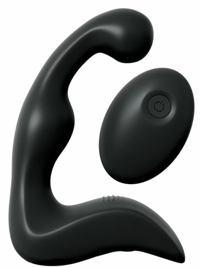 Черный вибромассажер простаты с пультом ДУ Control P-Spot Pro (Цвет: черный)