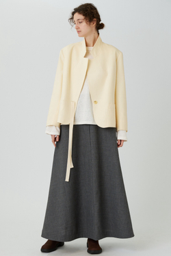 Винтажный жакет из молочной шерсти 