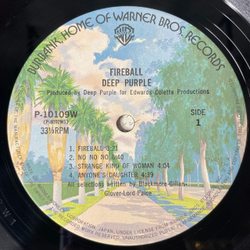 Винтажная виниловая пластинка LP Deep Purple Fireball (Japan 1976) (No Obi) The Mule