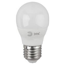 Лампа светодиодная ЭРА STD LED P45-11W-860-E27 11Вт шар холодный дневной свет Е27 | Лампы cветодиодные Шар (G/P)