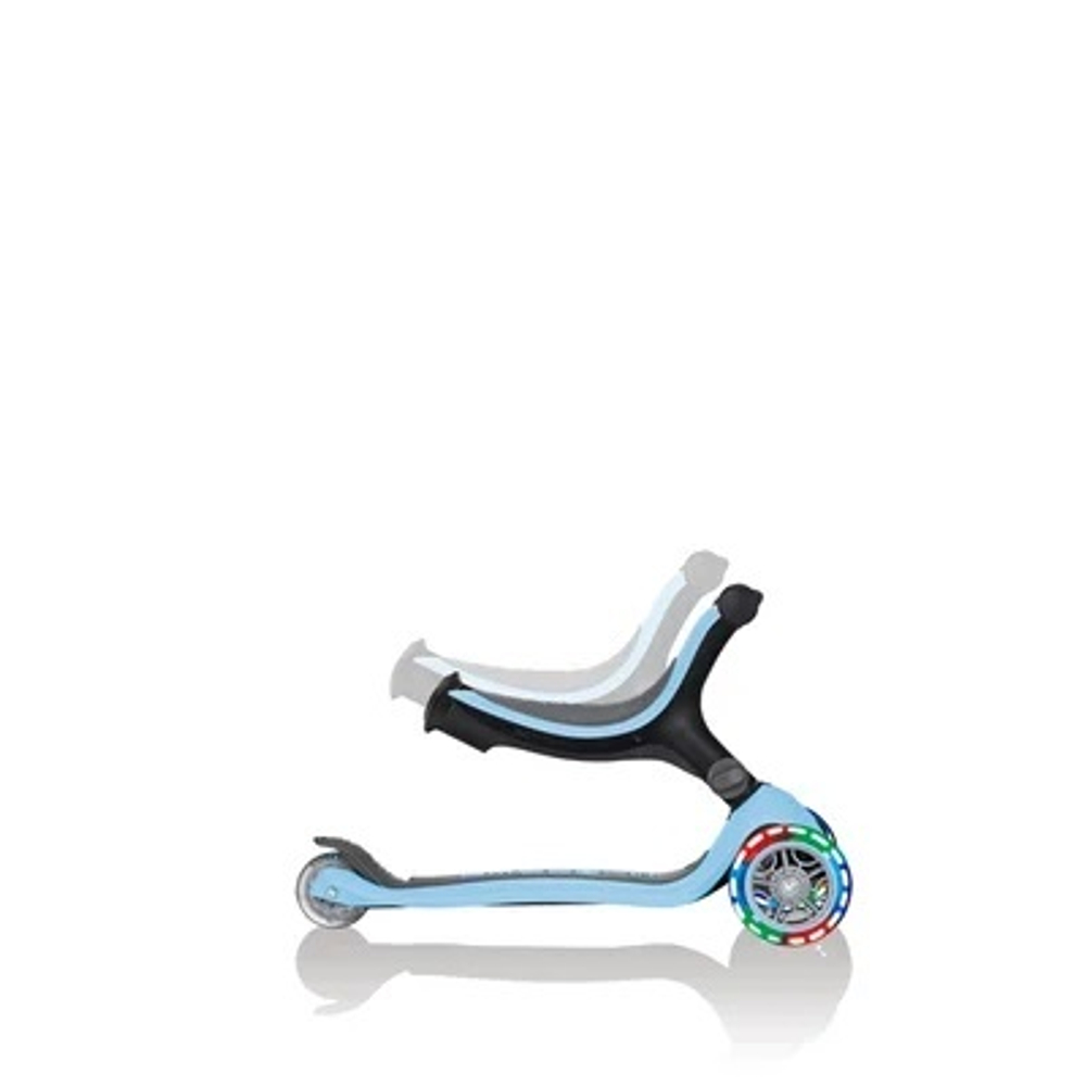 Самокат Globber Go Up Foldable Plus Lights светло-синий