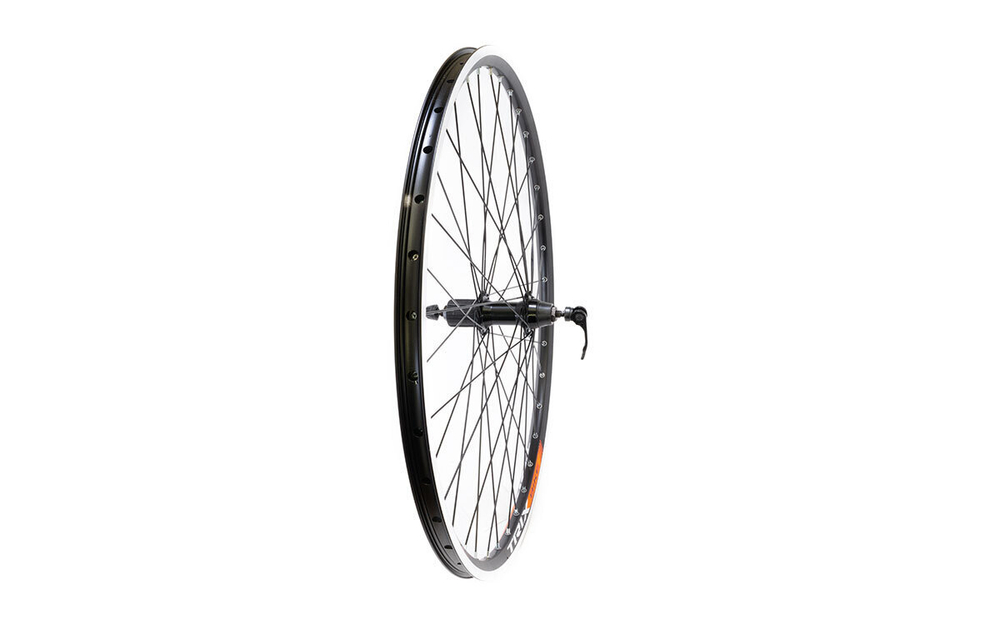 Колесо 27.5" заднее TRIX под V-br, под кассету 8-10 ск., эксцен. профиль алюм., двойной, 36H, черное