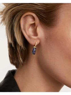 Одиночная серьга Kaori Sodalite серебро 925 пробы покрытое золотом