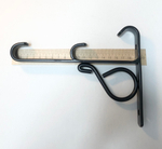 Карниз кованый "Готика Вяз" двухрядный d20/20 мм с трубами и кольцами Ост, цвет черный