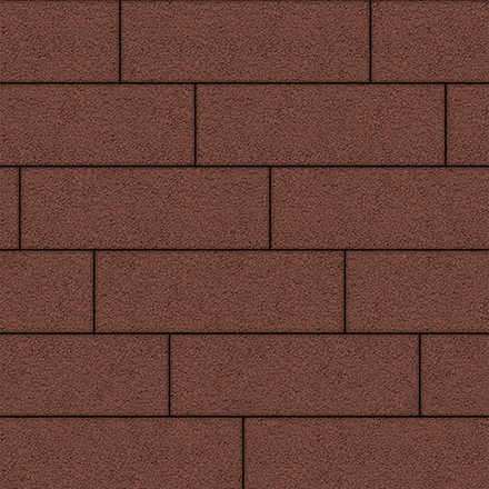 Тротуарная плитка ПРЯМОУГОЛЬНИК 750х250 мм - Гранит Красный