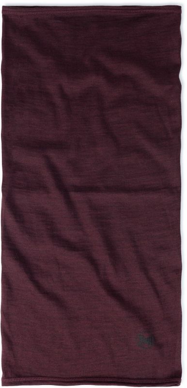 Тонкий шерстяной шарф-труба Buff Merino Lightweight Solid Garnet Фото 6