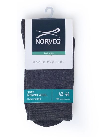 Термоноски мужские Norveg Soft Merino Wool 9SMWMRU-010 цвета антрацит