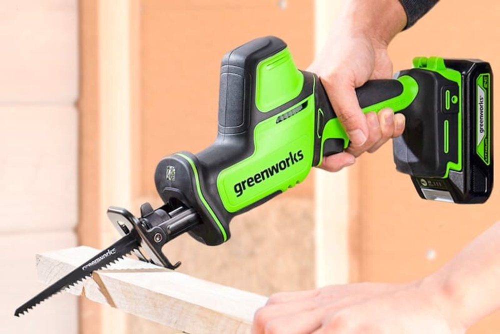 Пила сабельная аккумуляторная GREENWORKS GPT-CRS-25 24V, бесщеточная, без АКБ и ЗУ (1200507)