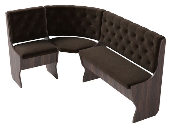 Диван угловой bravo "Оливьер" (Дуб Термо/Рогожка Savana Chocolate (AT)) -G/Л3