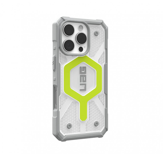 Чехол + шнурок UAG Pathfinder Clear для iPhone 16 Pro 6.3&quot; неон (Active Neon Lanyard) 1144641BV01