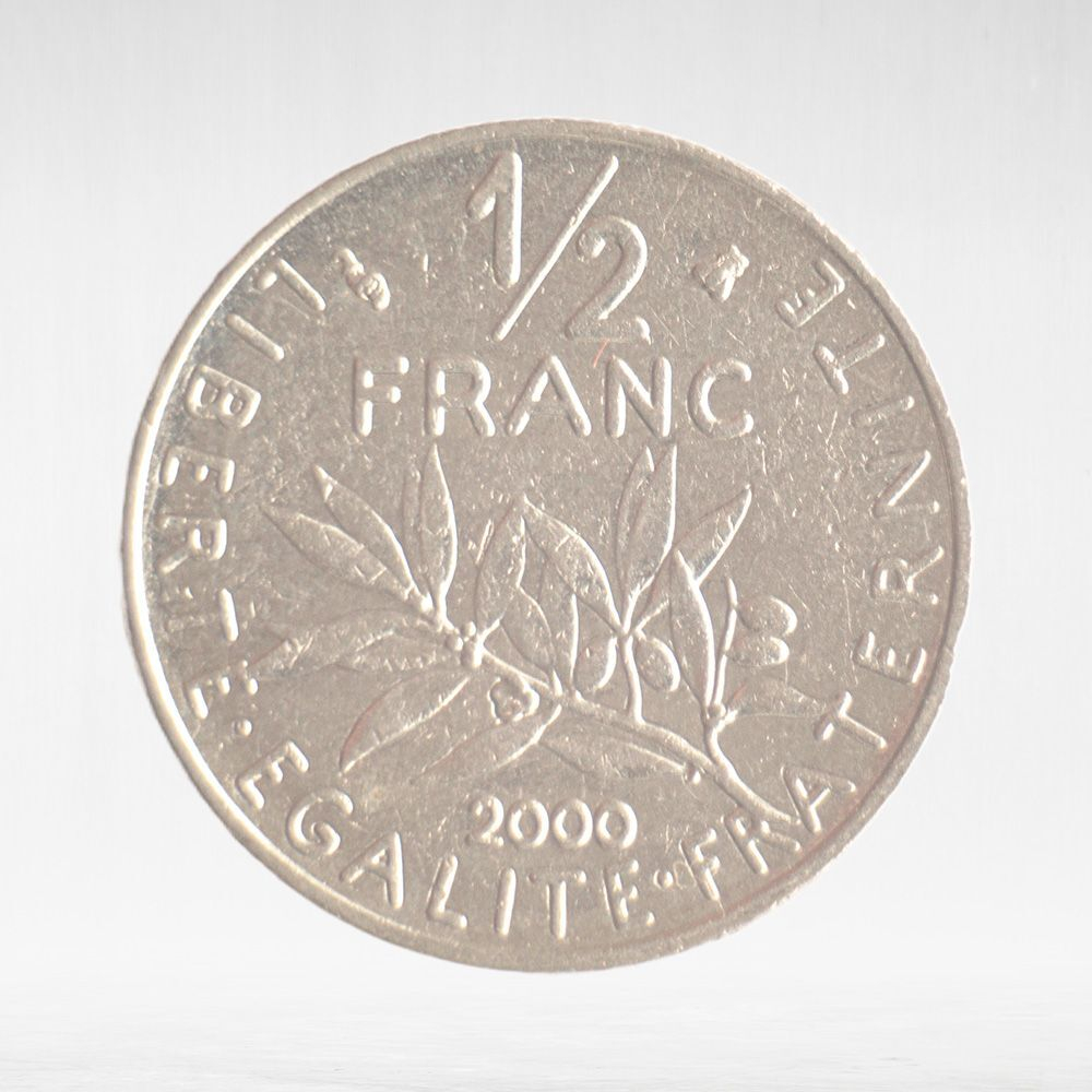 France, ½ Franc 2000 - Signature "O. Roty", VF