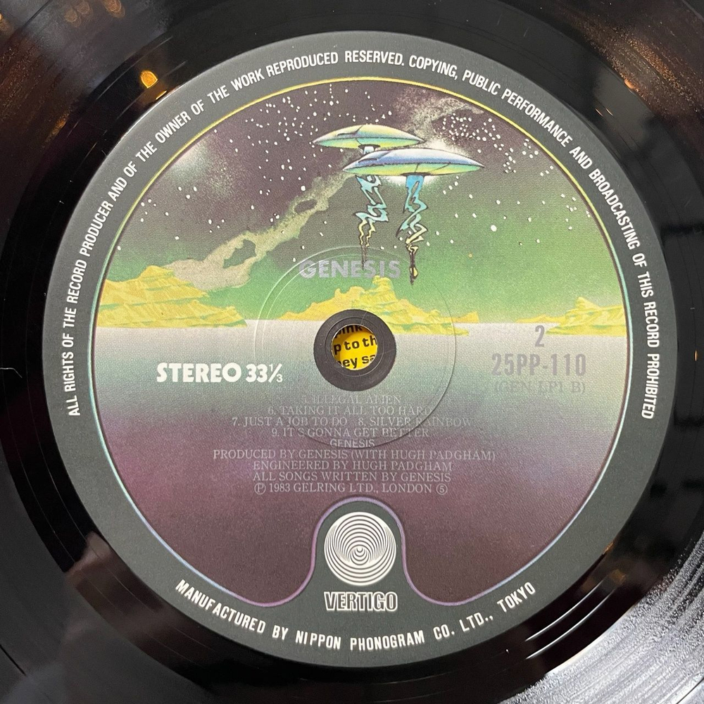 Винтажная виниловая пластинка LP Genesis Mama (Japan 1984) (Obi) Silver Rainbow