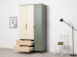 Марвэл Шкаф 16.317.03 Темно - серый / Плэйн / Дымчатый Зеленый