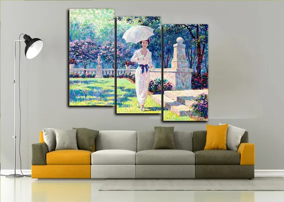 Модульная картина "Нежная леди"