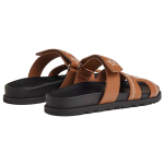 Hermes Chypre leather open-toed flip-flops women's brown, H232142Z A3