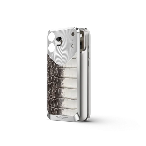 Чехол для iPhone 17 на магните - Натуральная кожа Гималайского крокодила