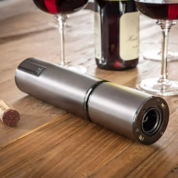 Штопор электрический и обрезатель фольги Peugeot Elis Touch темно-серый в подарочной упаковке