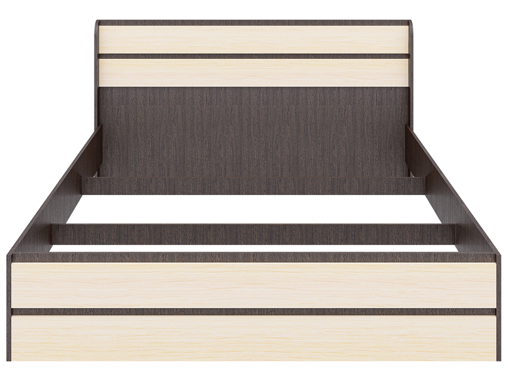 Кровать Браво, спальное место 160х200, без основания, Венге/молоко