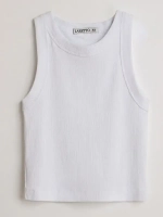 Белый кроп топ укороченный под пиджак