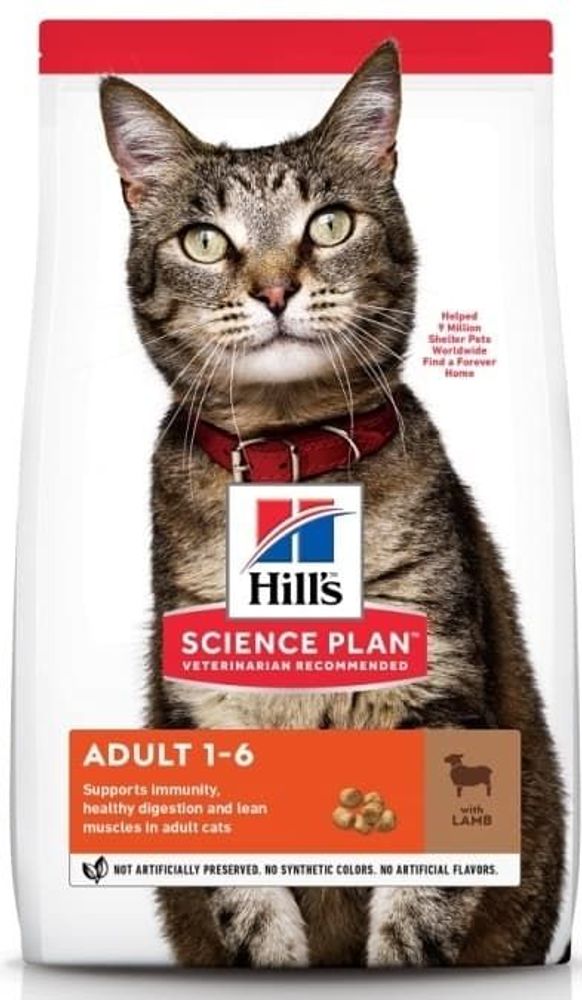 Сухой корм Hill's Science Plan adult для кошек с ягненком 300г