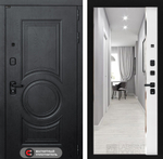 Дверь Входная Лабиринт GRAND С зеркалом Панорама Белый софт