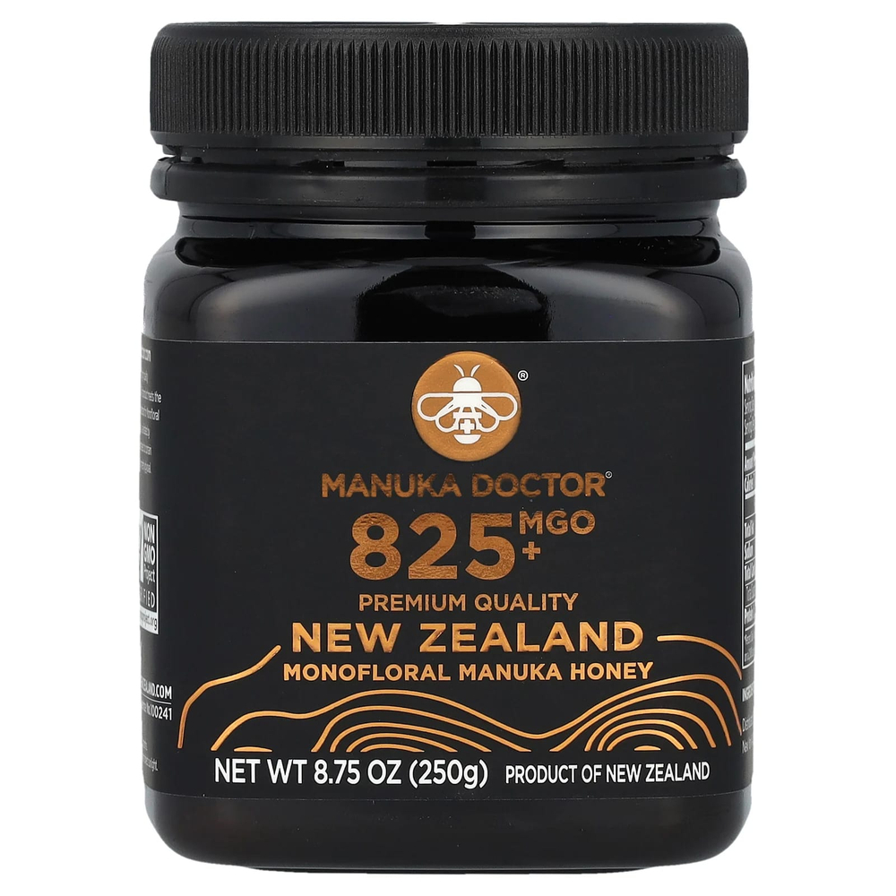 Manuka Doctor, новозеландский монофлорный мед манука, MGO 825+, 250 г (8,75 унции)