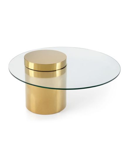 Золотой кофейный столик “Мартиника” – 90 см.