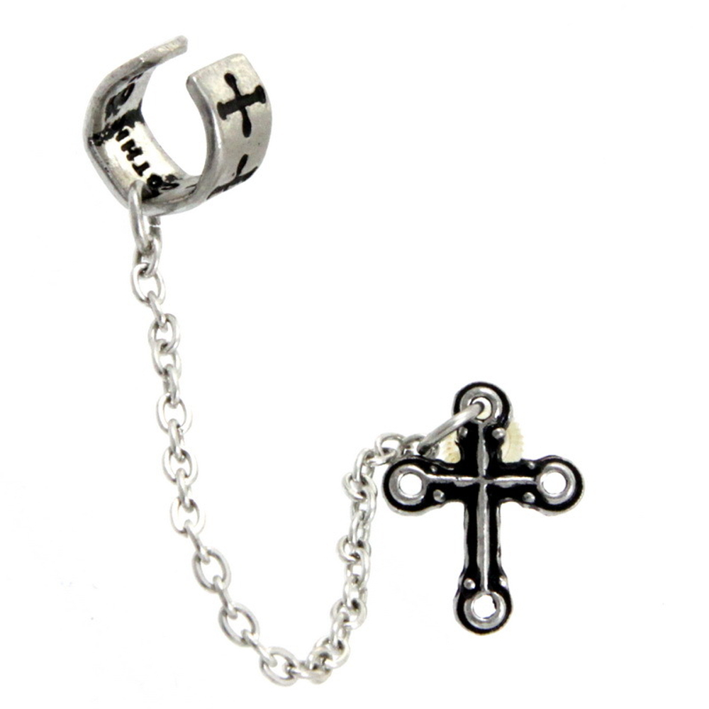 Серьга-кафф Cross Cuff Stud(крест)