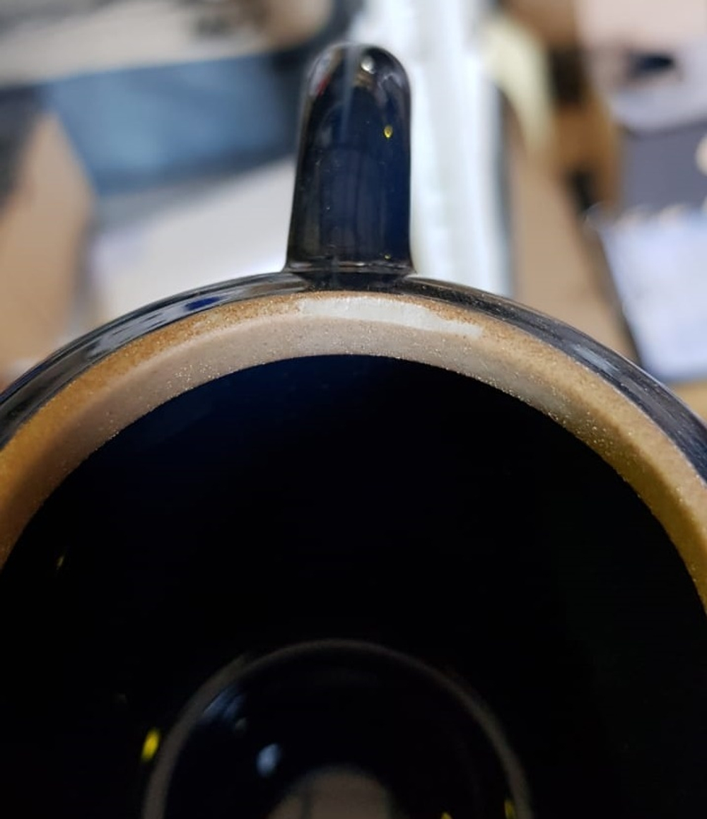 242102Y1 УЦЕНКА Чайник СИНЯЯ ГЛАЗУРЬ, 200мл, высота 13,2, диаметр 9,3, фарфор