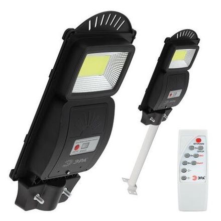 Светильник 20Вт 5000К IP65 450лм консольный на солнечной батарее COB с кронштейном с датчиком движения ПДУ Эра Б0046792