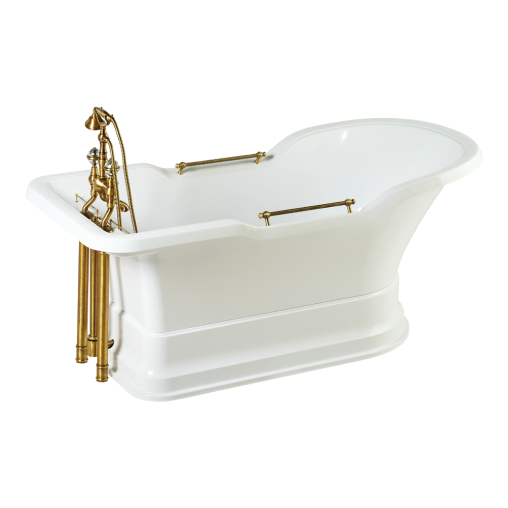 Ванна Migliore Impero Podium 25510 180x87хH76 см. белая, подиум белый золото