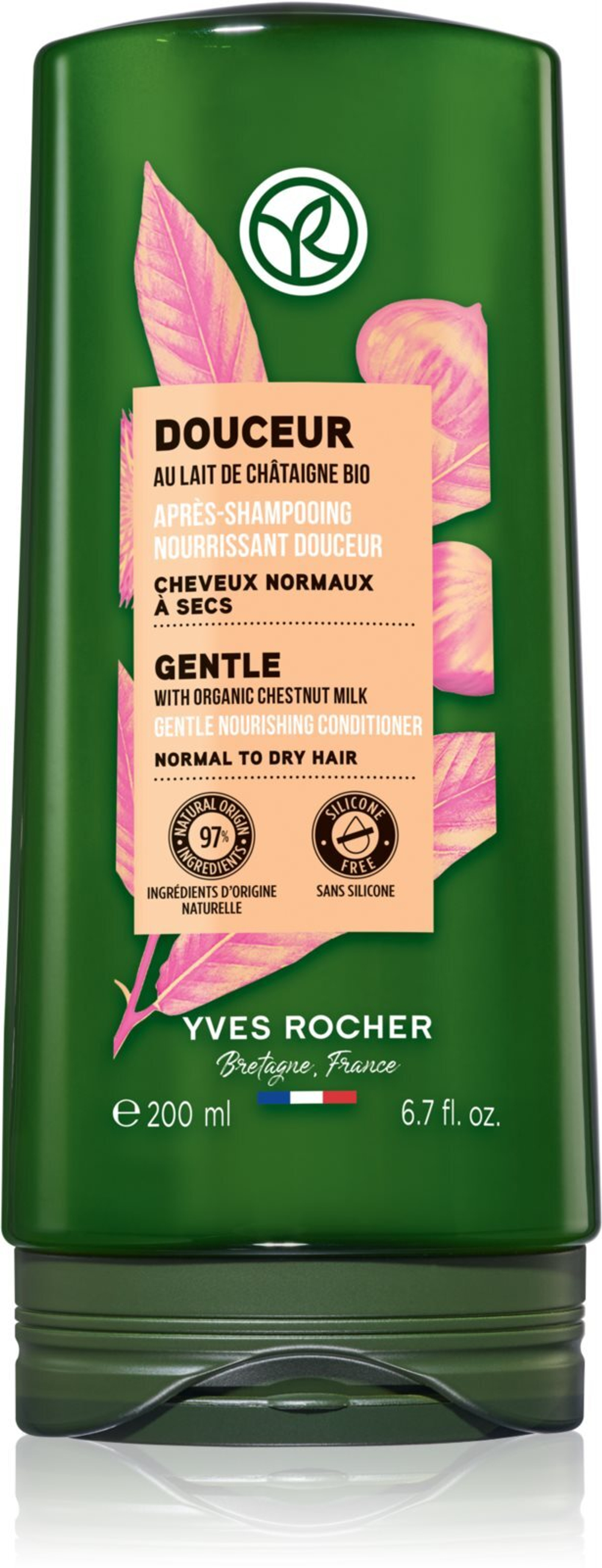 Yves Rocher Douceur - мягкий кондиционер /  with Organic Chestnut Milk 200  ml  / GTIN 3660005667348
