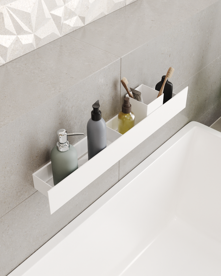 Полка-органайзер с двумя секциями Loco 60 (белый)