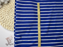 Кулирка с лайкрой ПОЛОСКА НА ВАСИЛЬКЕ