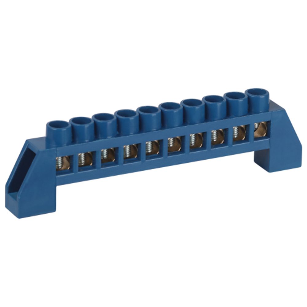 Шина ЭРА NO-224-59 N ноль в изоляторе ШНИ-6х9-10-Д-синий