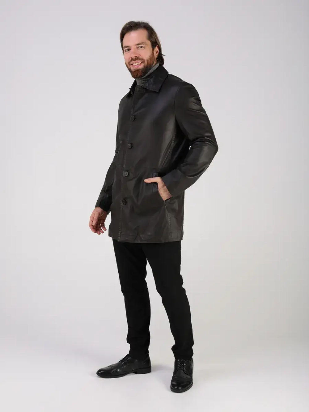 Кожаная куртка демисезонная