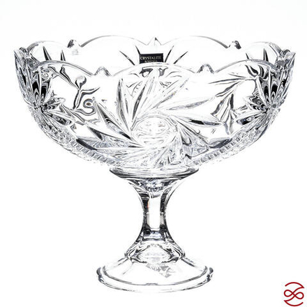 Конфетница на ножке Crystalite Bohemia Pinwheel 22 см