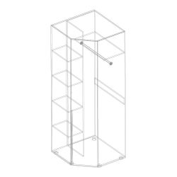 Шкаф угловой МС "Вита" (Темно серый),