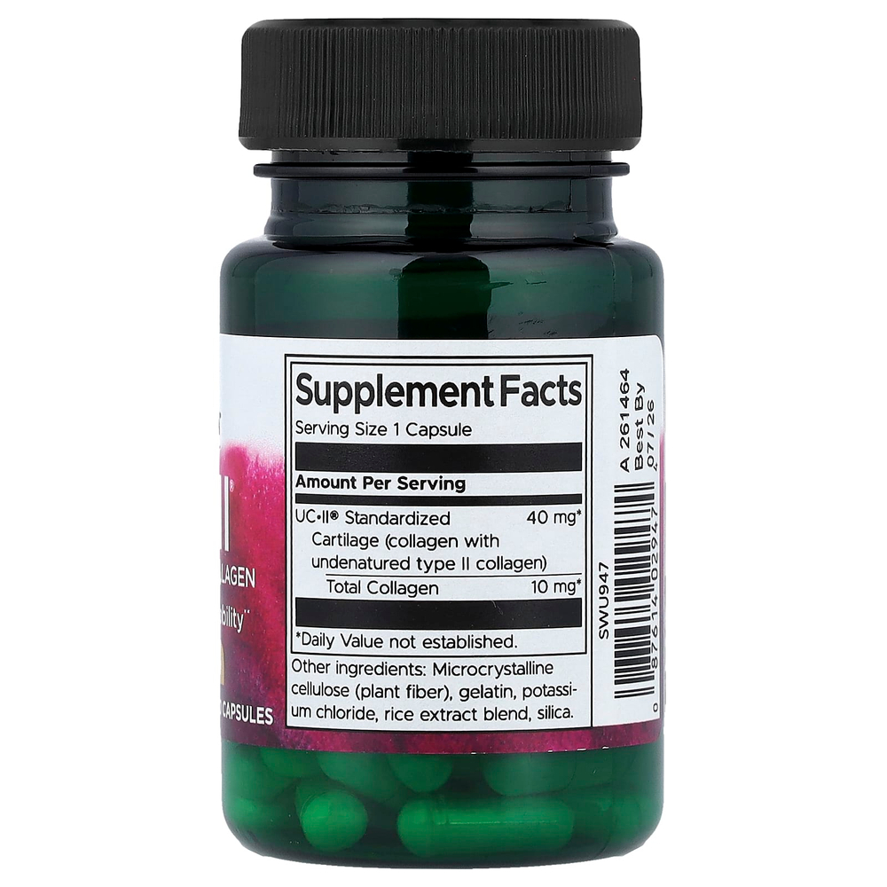 Swanson, UC-II®, стандартизованный коллаген, 60 капсул