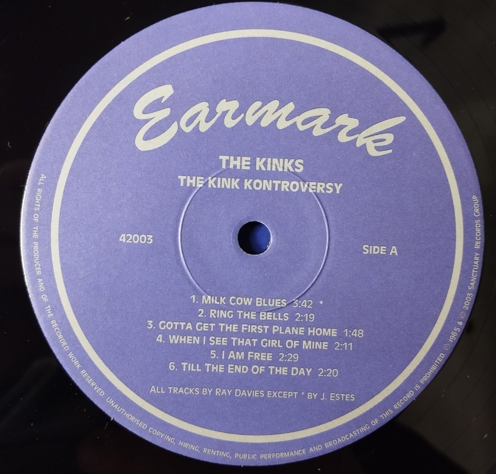 Винтажная виниловая пластинка LP The Kink Kontroversy (Italy 2003)