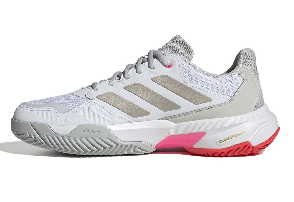 Женские теннисные кроссовки Adidas CourtJam Control 3 W - cloud white/iron metallic/lucid red