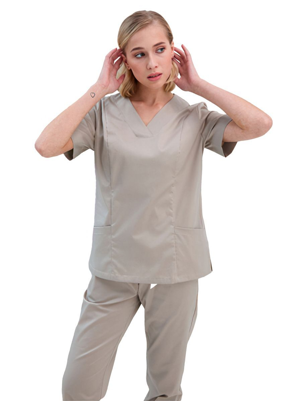 Туника медицинская женская Dr. Nice DRN211, хирургическая, бежевый, 50