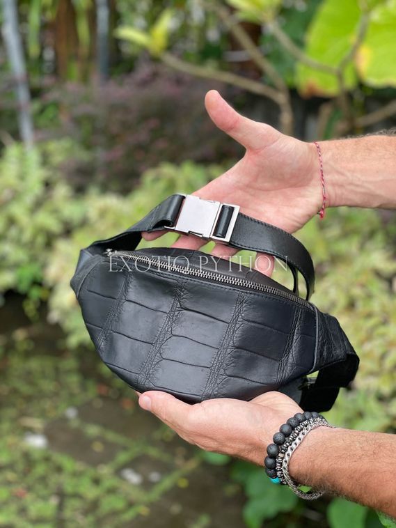 Поясная сумка из кожи крокодила- BG-492