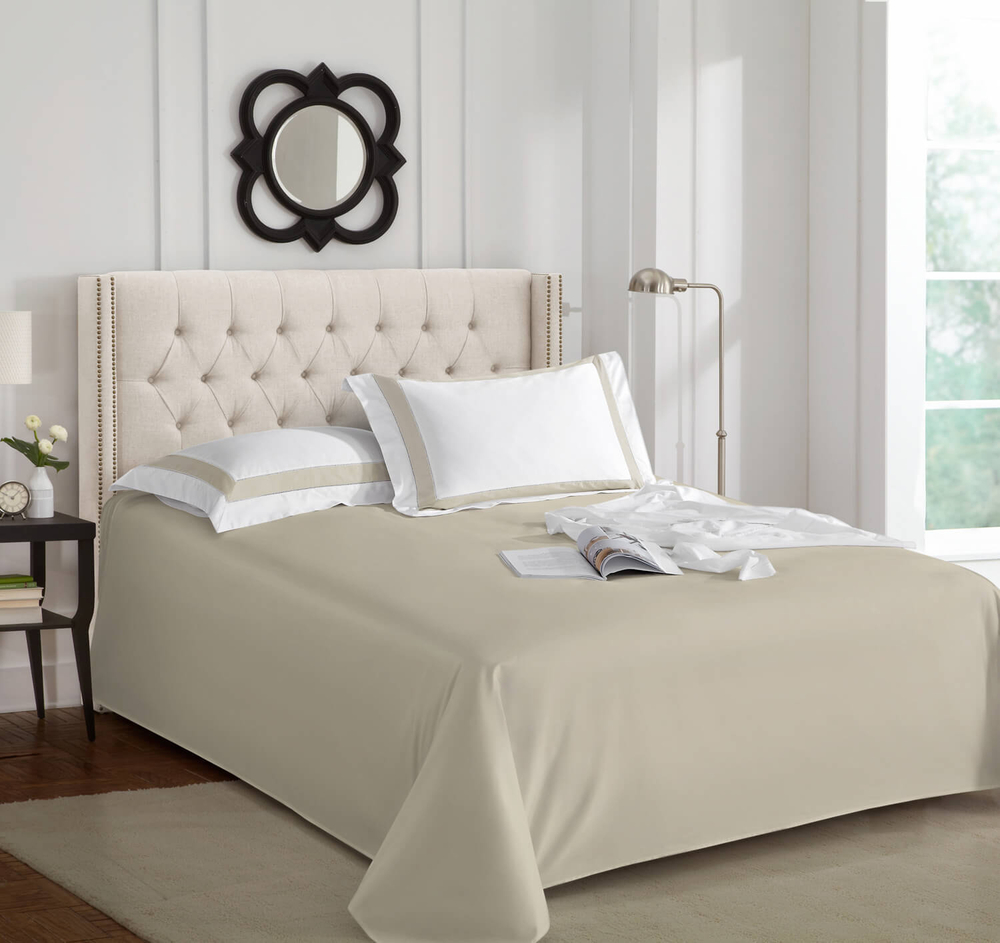 Простыня 180x240 Sharmes Calipso серо-бежевая